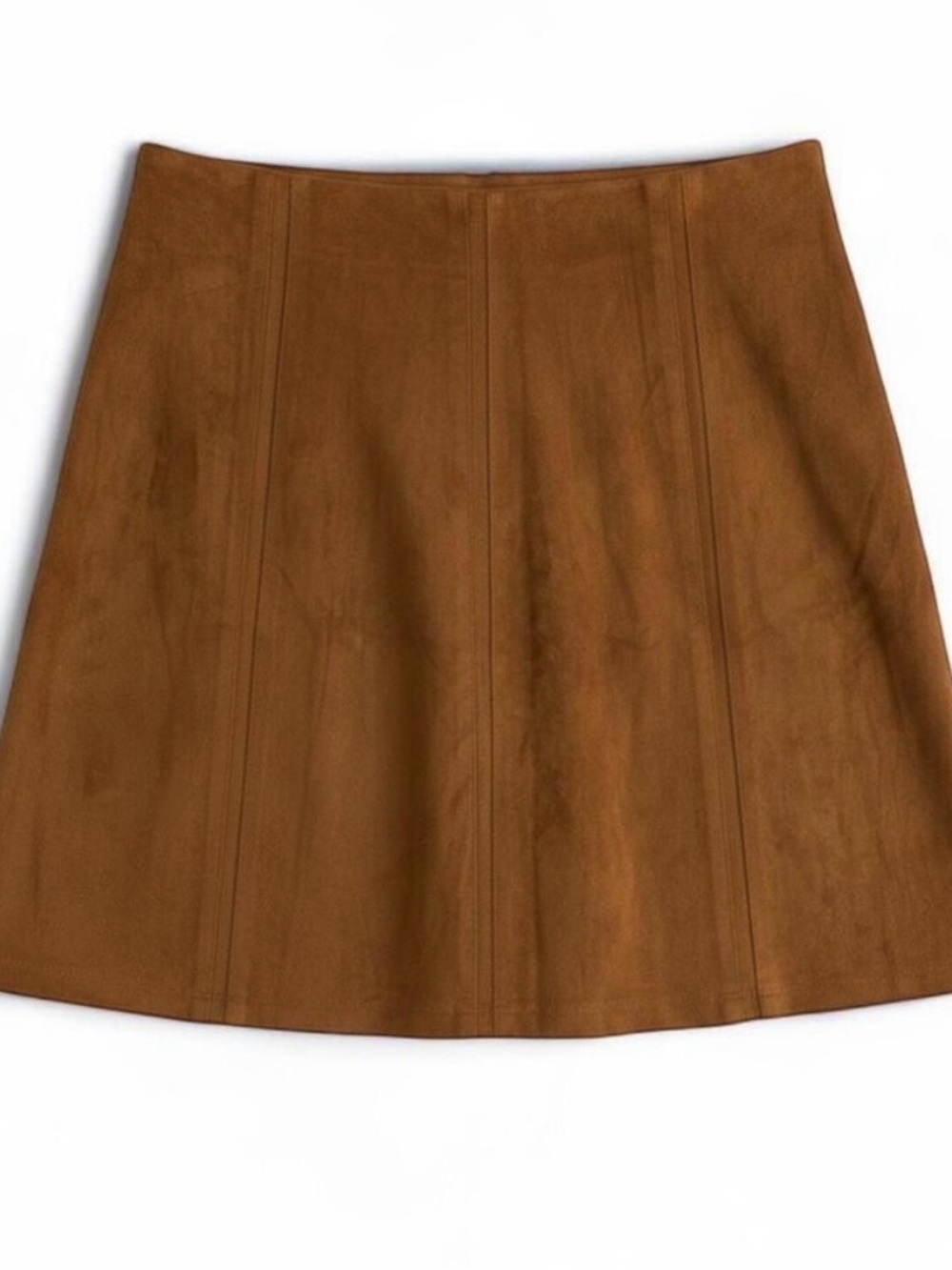 LOFT Brown Suede Mini A-Line Skirt Womens 0 Xsmall